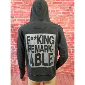 Boda skins "F**king Remark-ABLE" Luxury Collection Faded Black Men's Hoodie M